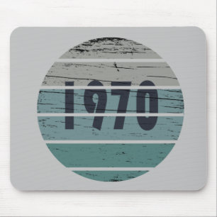 Geburtstagsgeschenk im Stil der 1970er Jahre Mousepad
