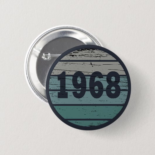 Geburtstagsgeschenk im Stil von 1968 Button (Vorne & Hinten)