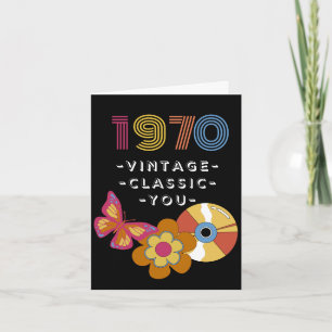Geburtstagsgeschenk im Vintage-Stil 1970 Retro-Des Karte
