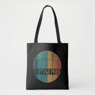 Geburtstagsgeschenk im Vintage-Stil, Jahrgang 1980 Tasche