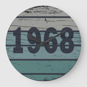 Geburtstagsgeschenk im Vintage-Stil von 1968 Große Wanduhr