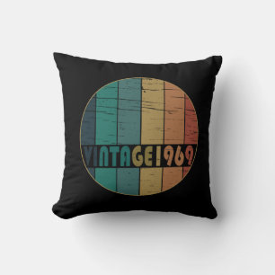 Geburtstagsgeschenk im Vintage-Stil von 1969 Kissen