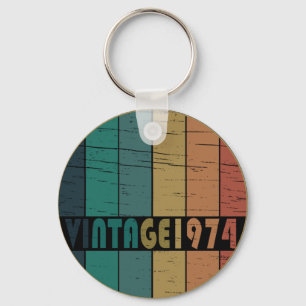 Geburtstagsgeschenk im Vintage-Stil von 1974 Schlüsselanhänger