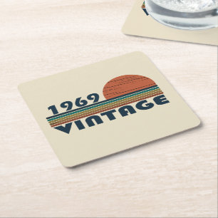Geburtstagsgeschenk Jahrgang 1969 Rechteckiger Pappuntersetzer