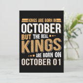 Geburtstagsgeschenk | Könige sind im Oktober Gesch (Stehend Vorderseite)