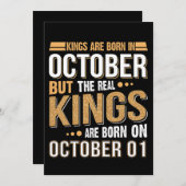 Geburtstagsgeschenk | Könige sind im Oktober Gesch (Vorne/Hinten)