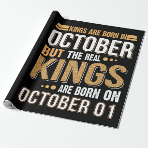 Geburtstagsgeschenk Könige sind im Oktober Gesche Geschenkpapier