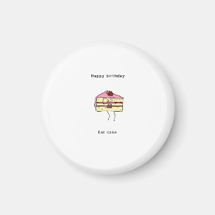 Geburtstagsgeschenk, Kuchen essen, Geburtstagskuch Magnet