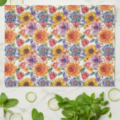 Geburtstagsgeschenk | Lebhafte Blumenarrangements Geschirrtuch (Gefaltet)