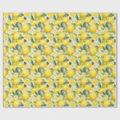 Geburtstagsgeschenk | Lemon und Daisy Seamless Geschenkpapier (Flach)