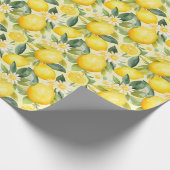 Geburtstagsgeschenk | Lemon und Daisy Seamless Geschenkpapier (Ecke)