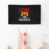 Geburtstagsgeschenk | Level 16 Unlock Gamer Banner (Insitu)
