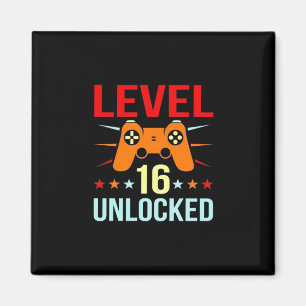 Geburtstagsgeschenk   Level 16 Unlock Gamer Magnet