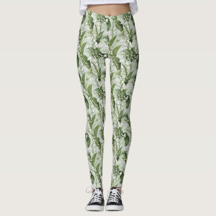 Geburtstagsgeschenk Maiglöckchen-Blumen nahtlos Leggings