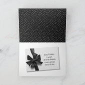 Geburtstagsgeschenk mit Bow Card Karte (Innenseite)