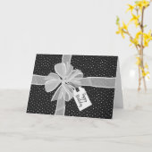 Geburtstagsgeschenk mit Bow und Tag Karte (Gelbe Blume)