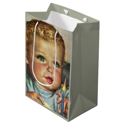 Geburtstagsgeschenk Mittlere Geschenktüte (Vorderseite Schrägansicht)