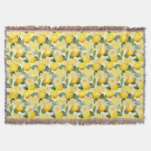 Geburtstagsgeschenk Nahtlos Lemon und Blume Decke