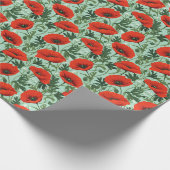 Geburtstagsgeschenk | Nahtlos roter Pflaumen Geschenkpapier (Ecke)