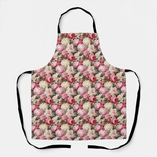 Geburtstagsgeschenk | Nahtlose Blume Schürze (Vorderseite)