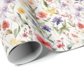 Geburtstagsgeschenk | Nahtlose Flora Geschenkpapier (Rolleneckpunkt)