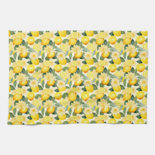 Geburtstagsgeschenk   Nahtlose Lemon und Blume Geschirrtuch