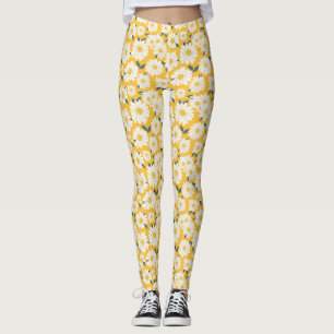 Geburtstagsgeschenk Nahtlose Weiße Margerite Leggings