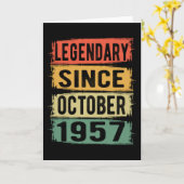 Geburtstagsgeschenk Oktober 1957 Karte (Gelbe Blume)