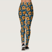 Geburtstagsgeschenk | Orange Daisy Seamless Leggings (Rückseite)
