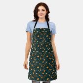 Geburtstagsgeschenk | Orange Floral Schürze (Getragen)