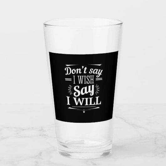 Geburtstagsgeschenk sagen, ich werde glas (Vorderseite)