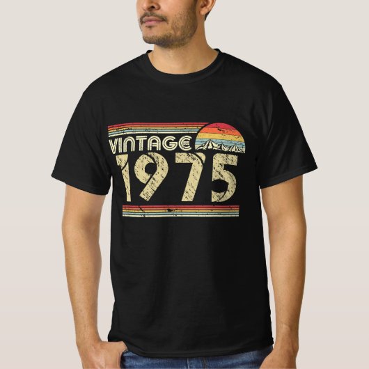 Geburtstagsgeschenk Shirt Classic Vintag 1975 , Ha (Vorderseite)
