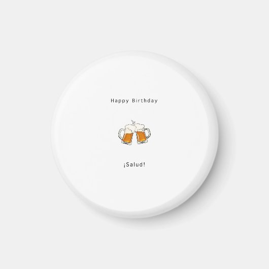 Geburtstagsgeschenk, Spanisch Geburtstagsmagnet, S Magnet (Vorne)