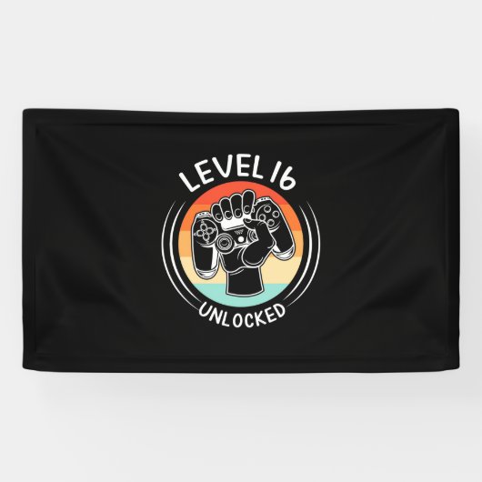 Geburtstagsgeschenk | Stufe 16 Geburtstag unversch Banner (Horizontal)