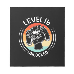 Geburtstagsgeschenk   Stufe 16 Geburtstag unversch Notizblock