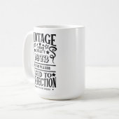 Geburtstagsgeschenk-Tasse mit Vintage-Whiskey-Them Kaffeetasse (Vorderseite Links)