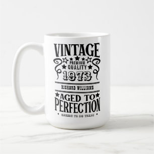 Geburtstagsgeschenk-Tasse mit Vintage-Whiskey-Them Kaffeetasse