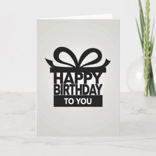Geburtstagsgeschenk-Typografie-Karte Karte