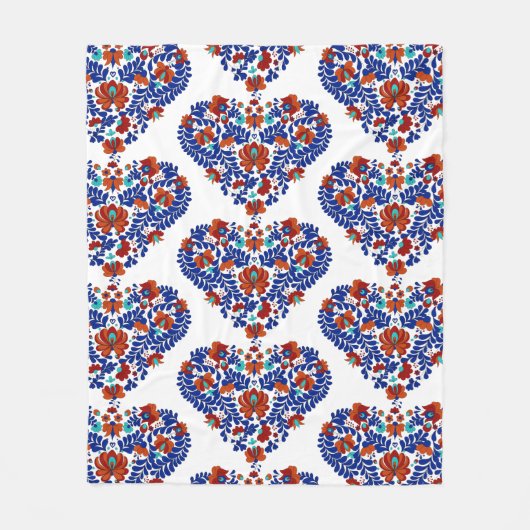 Geburtstagsgeschenk / Ungarisch Rustikale Matyo Fleecedecke (Vorderseite)