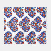 Geburtstagsgeschenk / Ungarisch Rustikale Matyo Fleecedecke (Vorderseite (Horizontal))