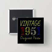 Geburtstagsgeschenk Vintag 1951 Originalteile Button (Vorne & Hinten)
