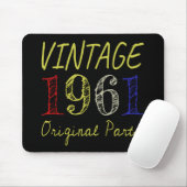 Geburtstagsgeschenk Vintag 1961 Originalteile Mousepad (Mit Mouse)