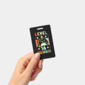 Geburtstagsgeschenk | Vintage Stufe 16 unverschlos Ausweis (Handheld)