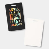 Geburtstagsgeschenk | Vintage Stufe 16 unverschlos Ausweis (Vorder- & Rückseite)