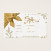 Geburtstagsgeschenk Visitenkarte (Rückseite)