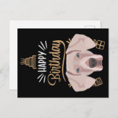 Geburtstagsgeschenk Weimaraner Postkarte (Vorne/Hinten)