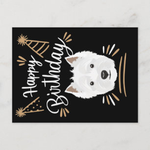 Geburtstagsgeschenk West Highland Terrier Postkarte