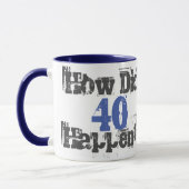 Geburtstagsgeschenk. Wie sind 40 passiert? Tasse (Links)