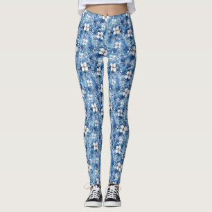 Geburtstagsgeschenk Winterliche Wasserfarben Blu Leggings