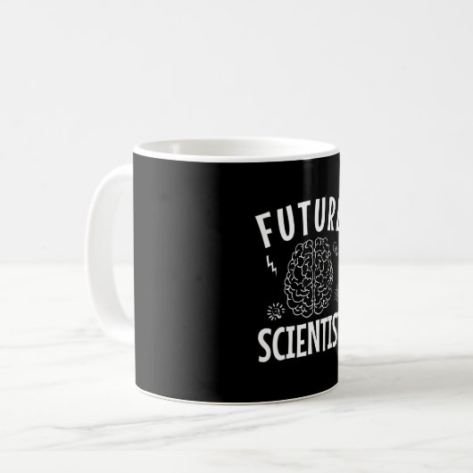 Geburtstagsgeschenk | Zukunftsforscher Kaffeetasse (Vorderseite Links)